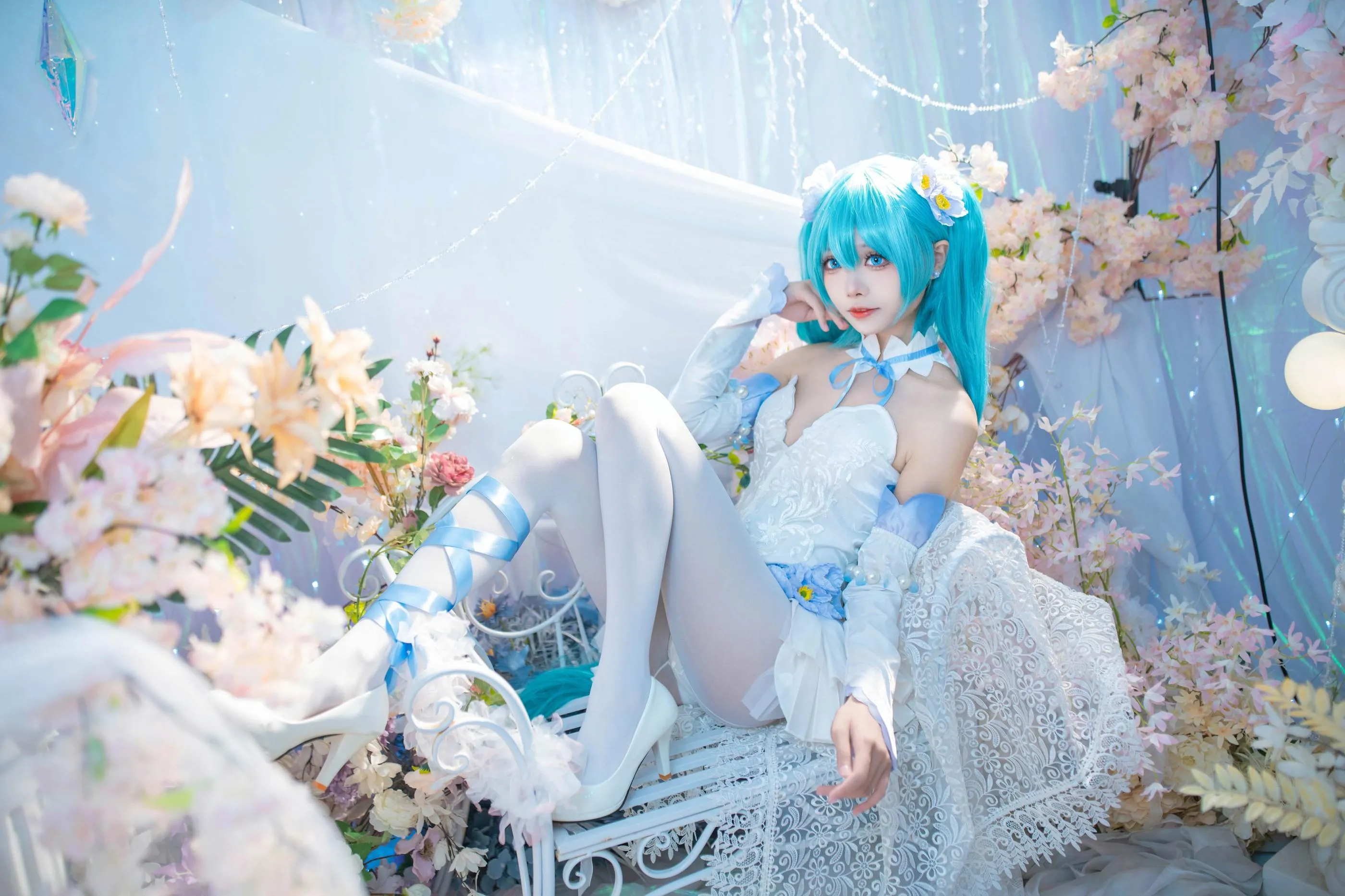 艾西Aiwest – NO.011 初音 粉蝶花 [42P]插图9
